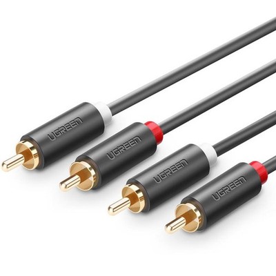 Audio-/Videokabel 2x RCA (Stecker) 5m Ugreen Audio-Stecker Dunkelgrau