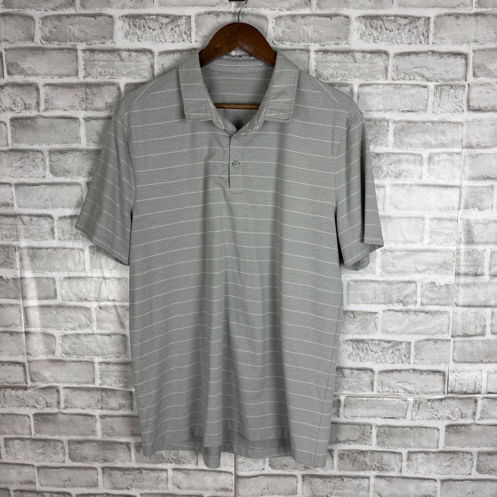 Lululemon Evolution Light Gray Striped Casual Ath… - image 2