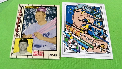 2021 TOPPS PROJECT 70 PRE PRODUCTION PROOF  BACK CARD STOCK 157 MANTLE MICKEY