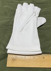 White Dress Parade Cotton Uniform March Gloves w/ Gripper Dots - Large 3.75" — photo 7