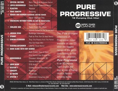 VARIOUS ARTISTS - PURE PROGRESSIVE NEW CD