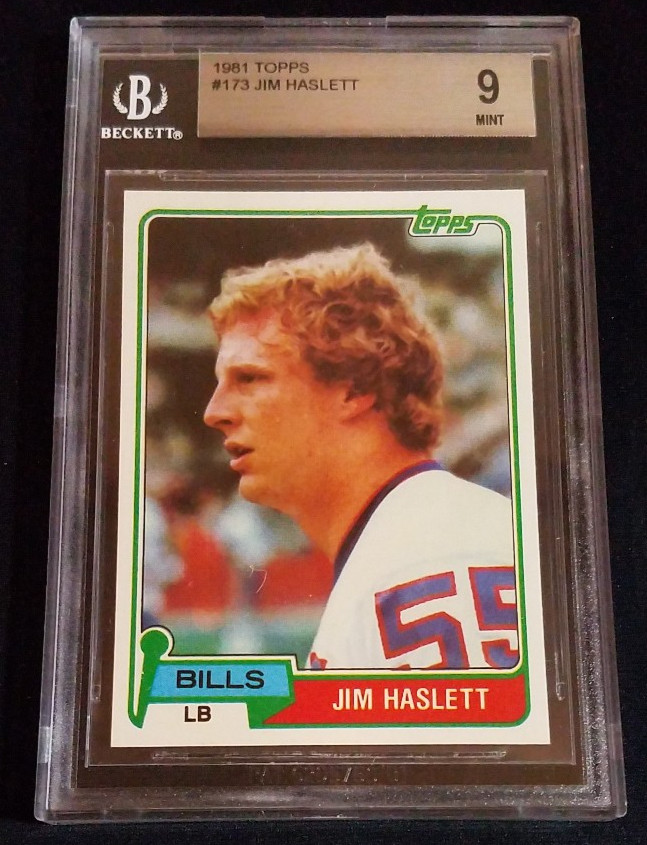 1981 Topps #173 Jim Haslett Rookie RC Buffalo Bills BGS 9 MINT