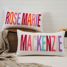 Personalized Name Pillow for Baby Girls, Custom Nursery Decor, Handmade Kid Gift