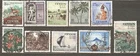 Ceylon: 10 used stamps of a set, Local Motifs, 1951, Mi#265-74