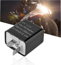 12V Speed Adjustable 2 Pin LED Flasher Relay, Electronic Hazard Warn Turn Signal