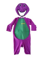 Vintage 1992 Barney Costume Toddler 1-2 Years Purple Dinosaur Halloween
