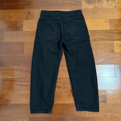 Lemaire Men's Twisted Workwear Denim Pants Jeans Black - Size 34