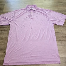 FootJoy Polo Shirt Mens XL Extra Large Purple Casual Golf Le Sueur Country Club
