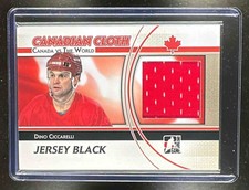2011 In The Game Canada vs. World Dino Ciccarelli Canadian Cloth Patch Black