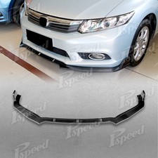 Carbon Look Pp Front Bumper Spoiler Lip For Honda Civic 4dr 9th 2012 Cs-style