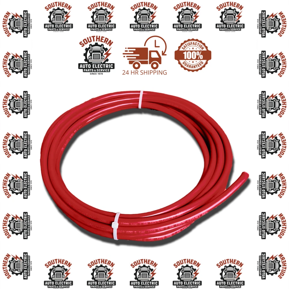 Deka Red 2 AWG Gauge Starter Battery Cable SAE J1127 Copper 25 FT - Made In USA - Image 3 of 4
