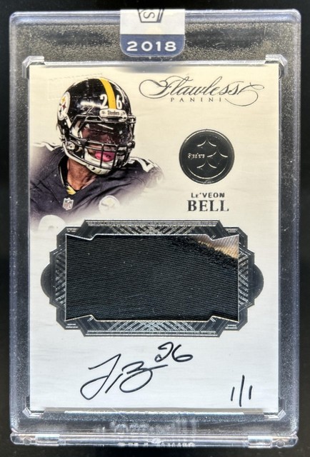 2018 Honors Le'Veon Bell Game Used Patch Auto Autograph #1/1 Steelers