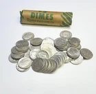Lot Of 50 Silver Roosevelt Dimes 90% $5 Face Value Mixed Dates Full Roll .900 US