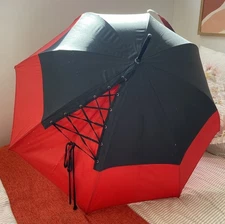 Chantal Thomass Paris Umbrella Red & Black Corset Victorian Made In France 