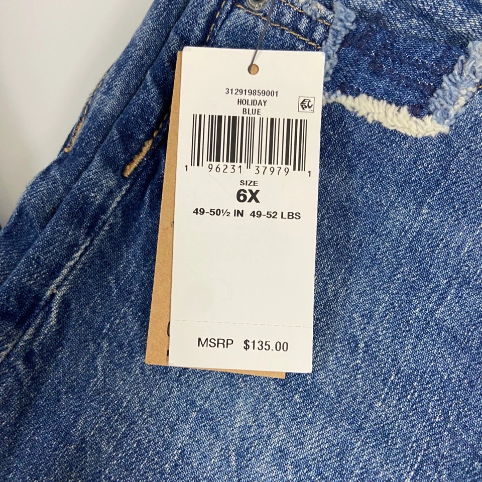 Polo Ralph Lauren Astor Slim Boyfriend Patchwork Jeans Girls Size 6X NEW Preppy - Image 2 of 4