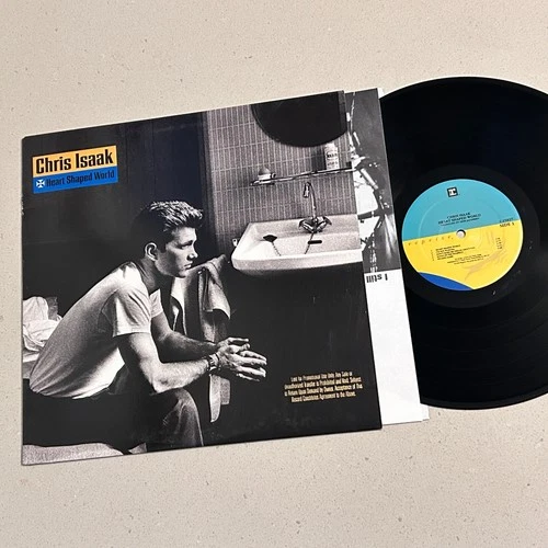 (NM) CHRIS ISAAK "Heart Shaped" 1989 1st OG US Vinyl LP Press GOLD STAMPED PROMO