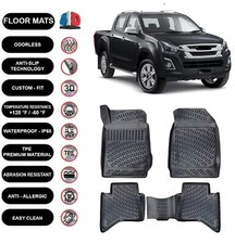 Floor Mats Liner Fits Isuzu D-max 2012-2018 Waterproof 4d Molded Black 4pcs