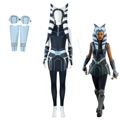 Star Wars The Mandalorian Ahsoka Tano Cosplay Kostüm Headgear Halloween Anzüge