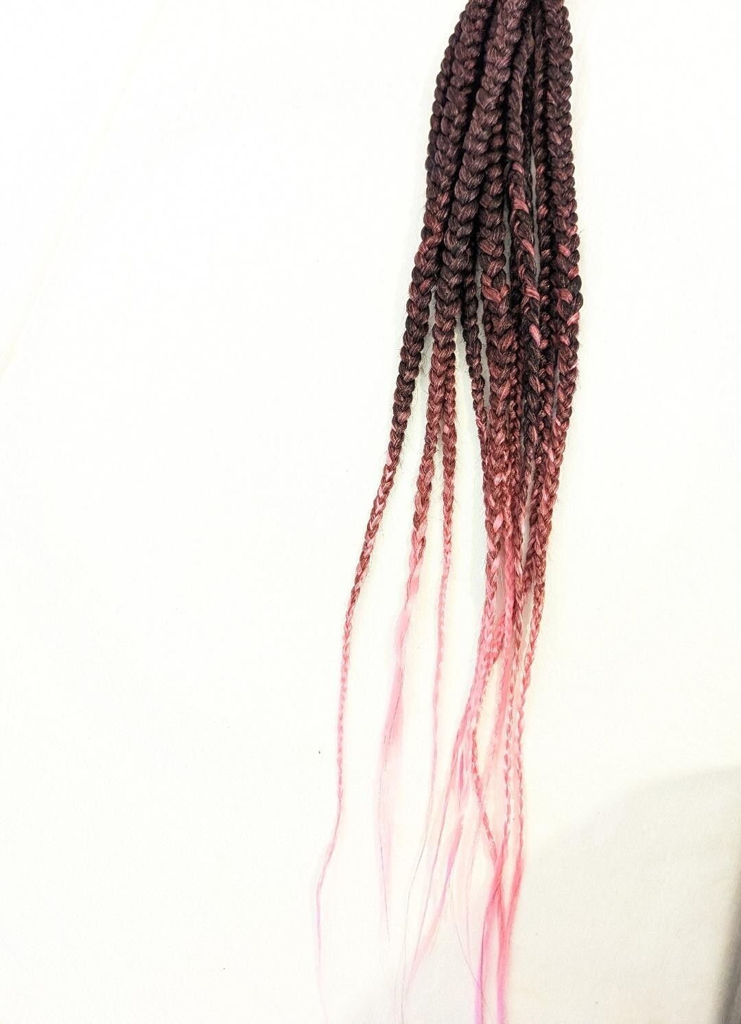 Crochet braided hair extensions. Cherry blossom colour. Approximately
