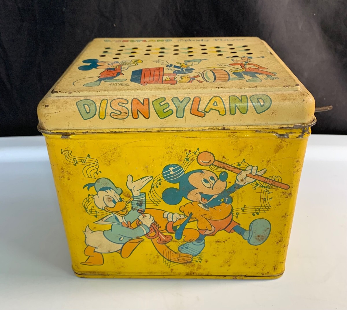 J. Chein Company 1950s Disneyland Melody Player Music Box *READ