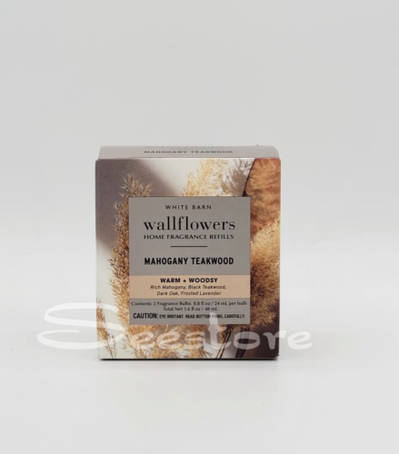 Bath & Body Works Mahogany Teakwood Wallflowers Fragrance Refill Bulbs 2 Pack - Picture 1 of 1