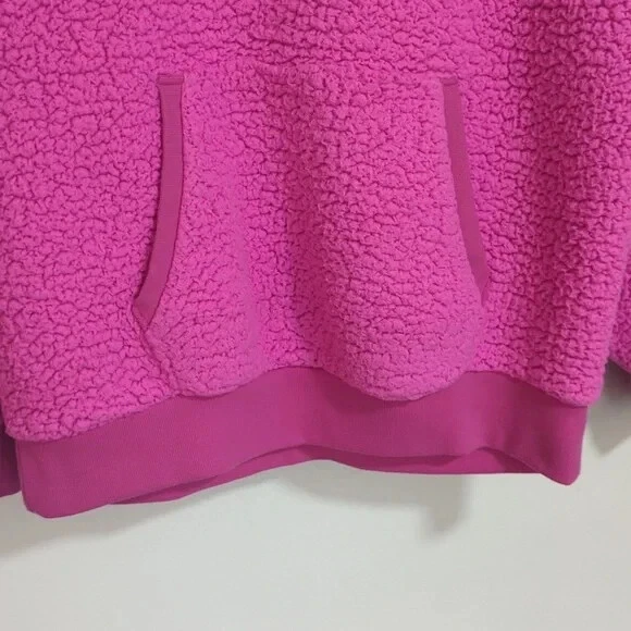 UNDERCOVER Victoria's Secret ROSA viola rosa pullover pile sherpa felpa con cappuccio taglia XS