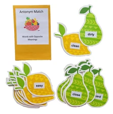 Educational Literacy Learning Activity Vocabulary Game Antonyms Match