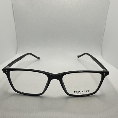 hackett bespoke Heb234 01 53/17 145 Women Eyeglass Black Frames Q56