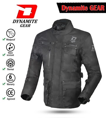Mens Motorbike Jacket Waterproof Textile Dynamite Jacket CE-Armor-Ventilator XL