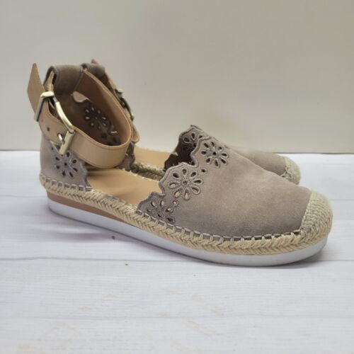 CROWN VINTAGE Tan Espadrille Sandals Size 7 - image 1