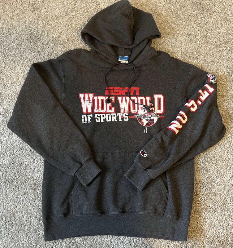 Preown Champion Eco Fleece Pullover Sweater Hoodie ESPN Sports Medium