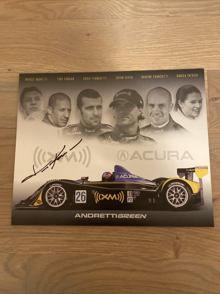 Tony Kanaan Signed Andretti Green Acura American Le Mans Series Hero Card