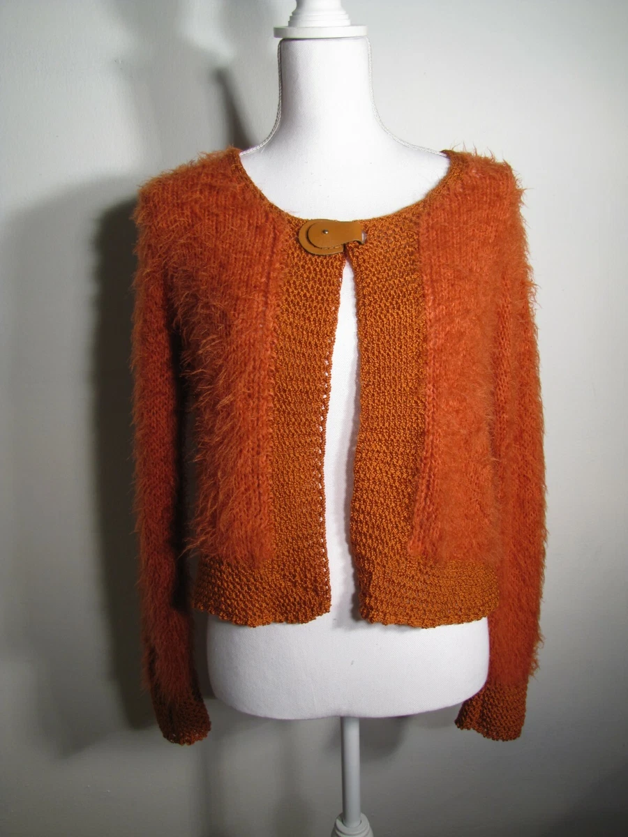 Womens rust shop colored cardigan