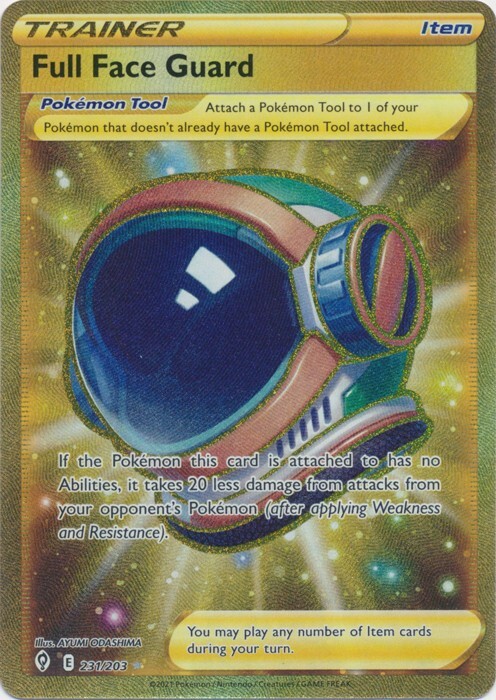 Full Face Guard  231/203 Secret Rare Evolving Skies Pokemon TCG