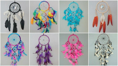 Dreamcatcher Traumfänger Windspiel Yoga Chakra Farben Chakren Rainbow Regenbogen