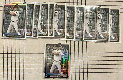 Fenwick Trimble 1st 2024 Bowman Draft #BDC-121 Refractor Marlins Lot Of 12