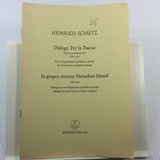 Dialogo Per la Pascua Schutz Choral Music Songbook SATB