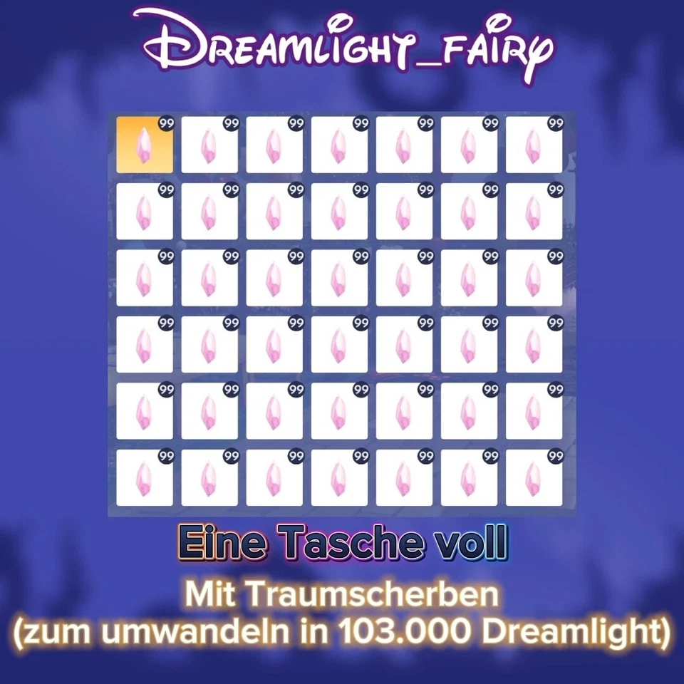 ✨️Disney Dreamlight Valley-Iventar voll mit Traumscherben✨️Alle Plattformen!!