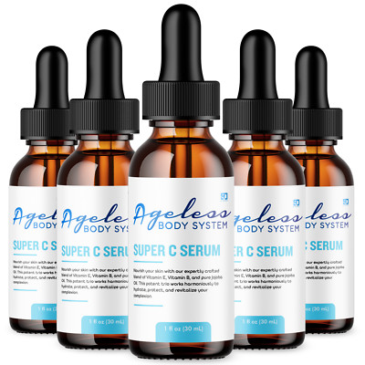 Ageless Body System Super C Serum Support Hydration & Skin Nourishment (5 Pack)