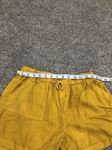 Harper Heritage Anthropology Shorts S Yellow Casual Cinch Waist Shorts Soft J3 - Picture 3 of 8