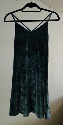 Arizona Jean Co, Dark Teal Mini Velvet Dress, Size L
