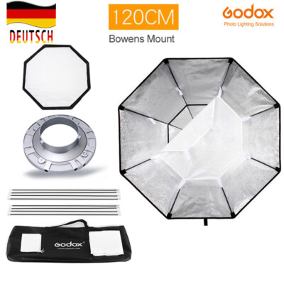 Godox 47''/120cm Octagon Softbox Bowens Montagering für Studio Strobe Speedlite 