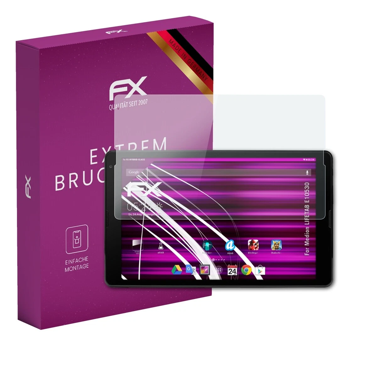 AtFoliX glass film for Medion Lifetab E10530 screen protector 9H protective armor