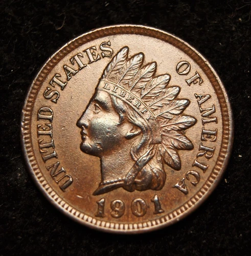 1901 Indian Head Cent  AU+++