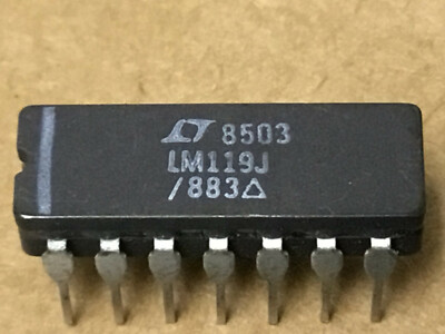 (1 PC)  LINEAR TECH  LM119J/883  Voltage Comparator, Dual, 14 Pin, Ceramic, DIP