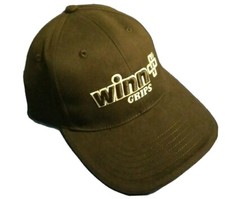 Winn Grips Golf Hat Adjustable Cap Black White Trim Logo