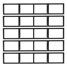 5PCS Wall Mount Media Storage Rack 34 Inch CD DVD Organizer Shelf Metal Floating