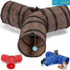 Collapsible Pet Cat Tunnel Tube Interactive Indoor Cats Peek Hole Kitten Toys US
