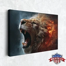 Lion of Zion Wall Art, Canvas Print for Home Decor, Wall Decor Art Print Poster