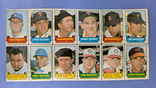 1969 Topps - 12 Stamp Sheet Panel - PETE ROSE, Don Drysdale, Harmon Killebrew